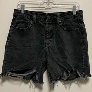High Waist Distressed Shorts